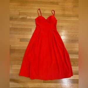 Yumi Kim Red Midi Dress with Spaghetti Straps